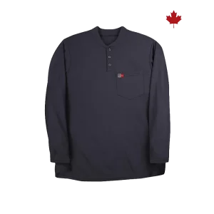 CHANDAIL BIG BILL IGNIFUGE HENLEY MANCHES LONGUES MARINE - DW18PD8